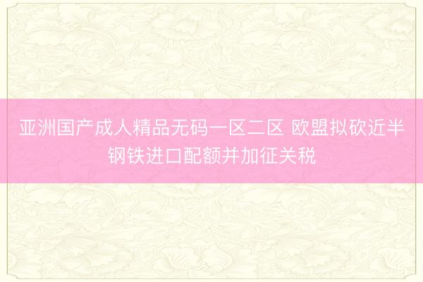 亚洲国产成人精品无码一区二区 欧盟拟砍近半钢铁进口配额并加征关税