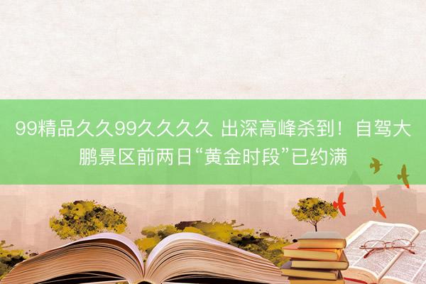 99精品久久99久久久久 出深高峰杀到！自驾大鹏景区前两日“黄金时段”已约满