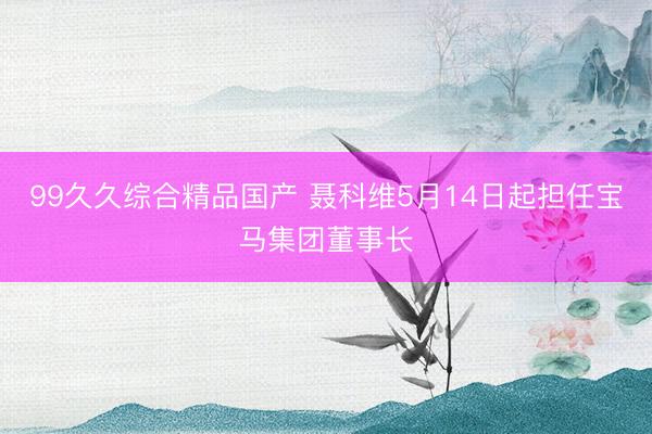 99久久综合精品国产 聂科维5月14日起担任宝马集团董事长