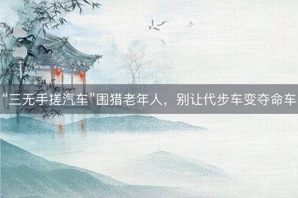 “三无手搓汽车”围猎老年人，别让代步车变夺命车