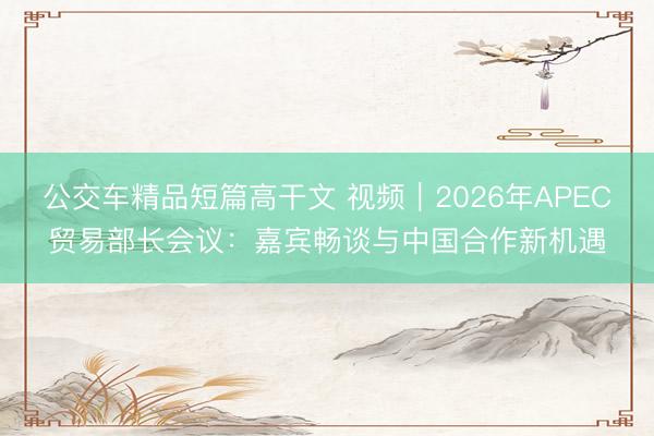 公交车精品短篇高干文 视频｜2026年APEC贸易部长会议：嘉宾畅谈与中国合作新机遇