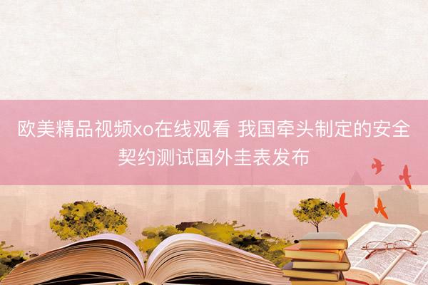 欧美精品视频xo在线观看 我国牵头制定的安全契约测试国外圭表发布