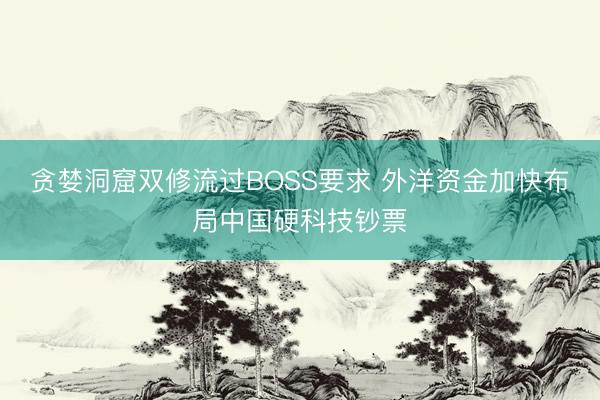 贪婪洞窟双修流过BOSS要求 外洋资金加快布局中国硬科技钞票