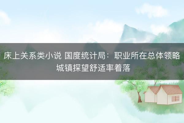 床上关系类小说 国度统计局：职业所在总体领略 城镇探望舒适率着落