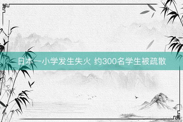 日本一小学发生失火 约300名学生被疏散