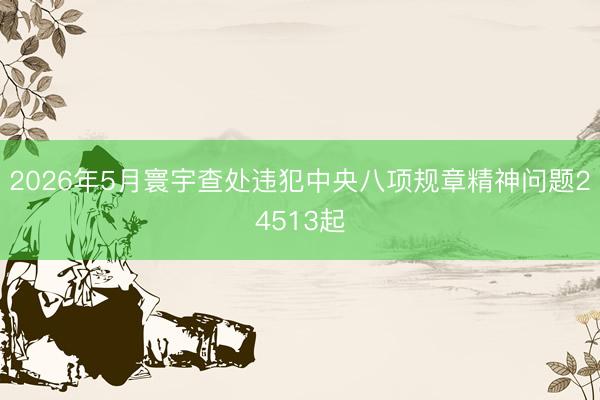 2026年5月寰宇查处违犯中央八项规章精神问题24513起
